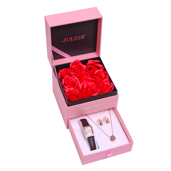 COMBO Qùa Tặng JA-1338C Julius (Nâu) + Nữ Trang ESME ES096