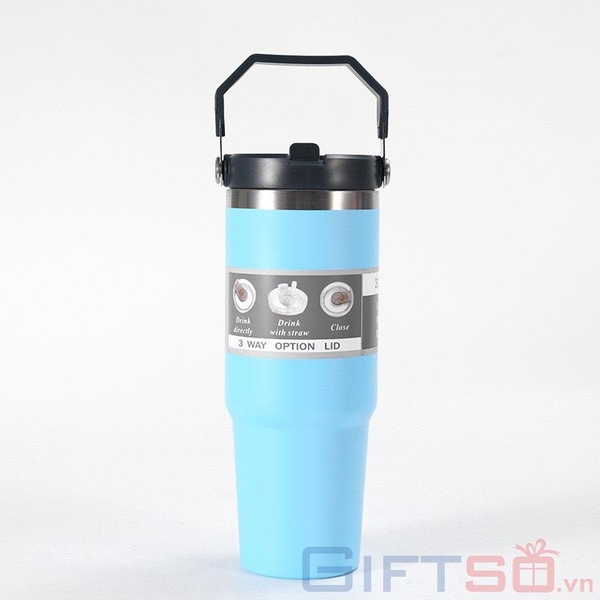 Ly Giữ Nhiệt Có Quai Xách In Logo V70