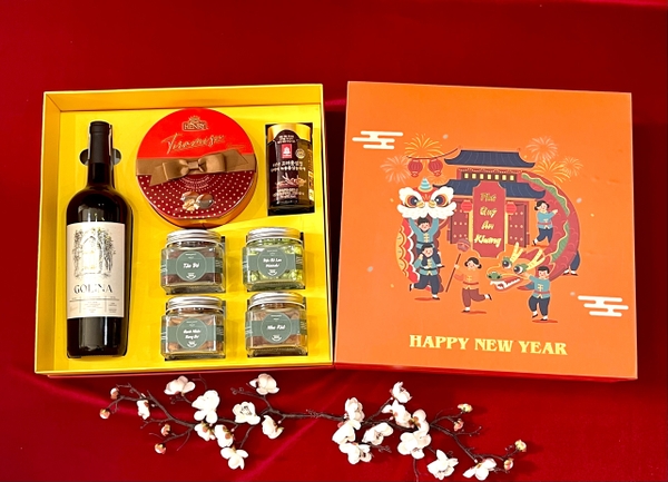 Quà Tết Doanh Nghiệp Hộp Giấy Cam HG3
