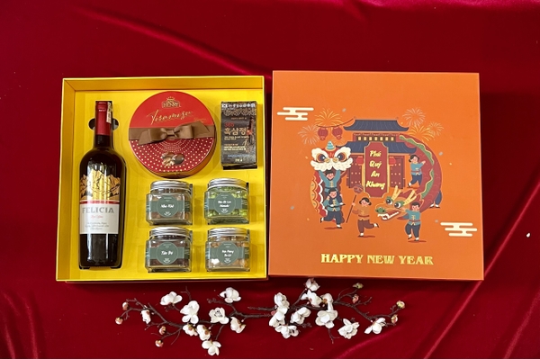 Quà Tết Doanh Nghiệp Hộp Giấy Cam HG3