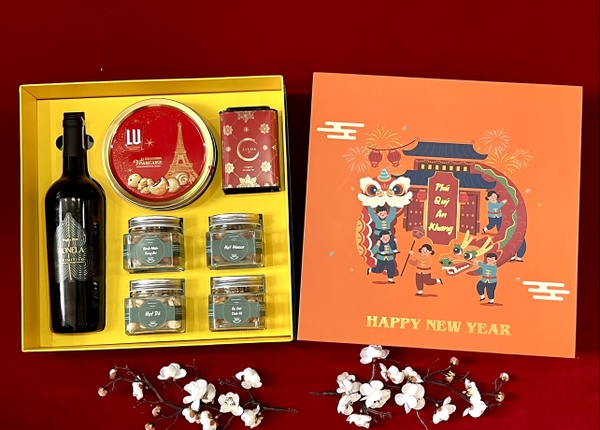Quà Tết Doanh Nghiệp Hộp Giấy Cam HG3
