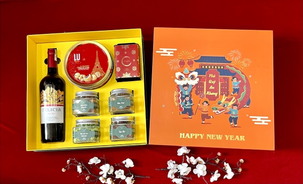 Quà Tết Doanh Nghiệp Hộp Giấy Cam HG3