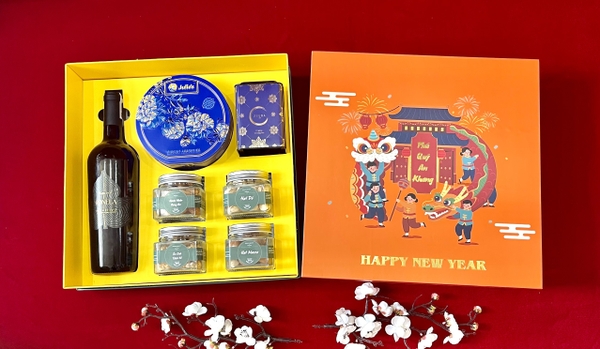 Quà Tết Doanh Nghiệp Hộp Giấy Cam HG3