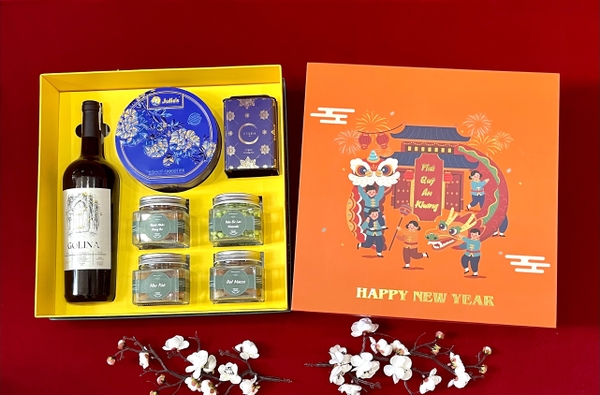 Quà Tết Doanh Nghiệp Hộp Giấy Cam HG3