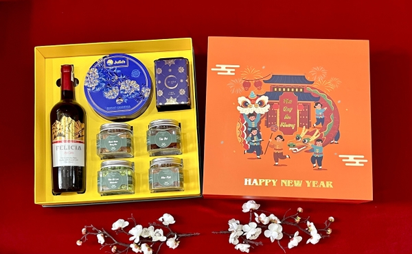 Quà Tết Doanh Nghiệp Hộp Giấy Cam HG3