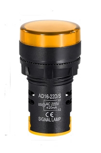 Đèn báo AD16-22DS AC/DC 220V phi 22mm màu vàng
