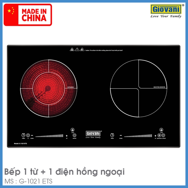 Bếp Từ Kết Hợp Hồng Ngoại Giovani G-1021 ETS