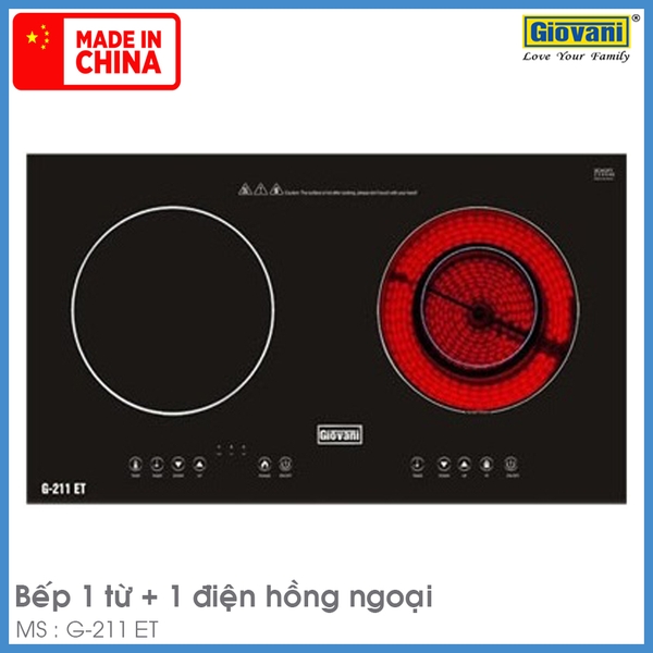 Bếp Từ Kết Hợp Hồng Ngoại Giovani G-211 ET