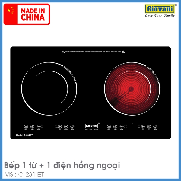 Bếp Từ Kết Hợp Hồng Ngoại Giovani G-231 ET