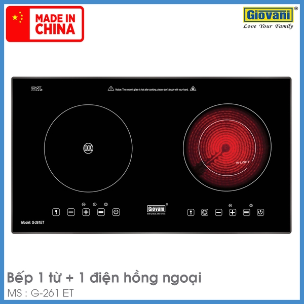 Bếp Từ Kết Hợp Hồng Ngoại Giovani G-261 ET