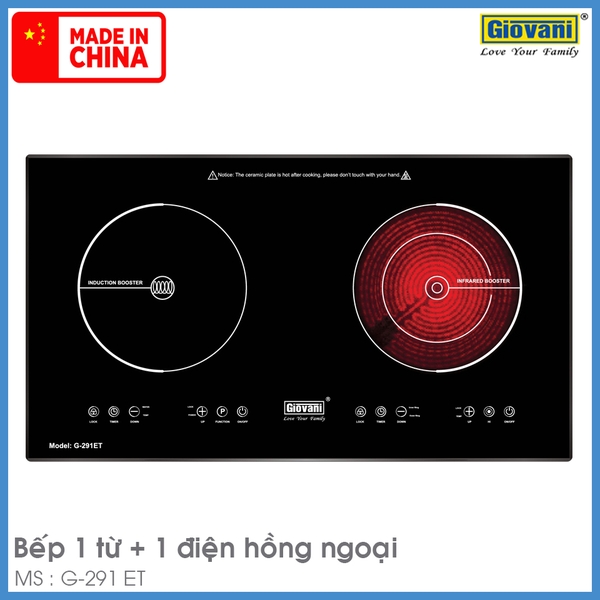 Bếp Từ Kết Hợp Hồng Ngoại Giovani G-291 ET