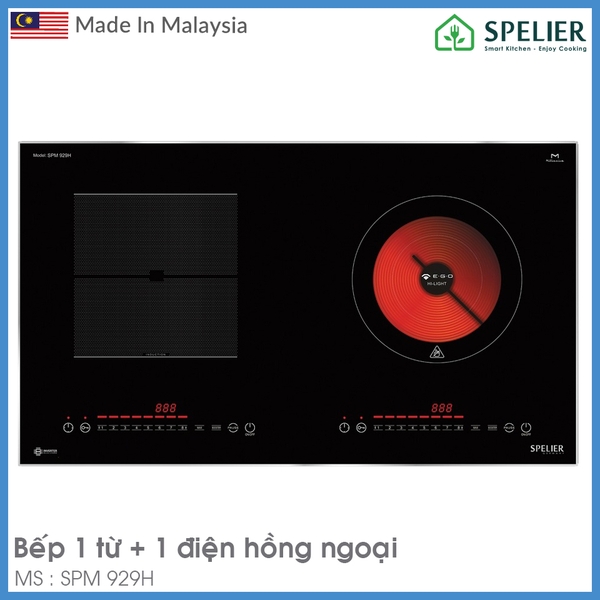 Bếp Từ Kết Hợp Hồng Ngoại Spider SPM 929H