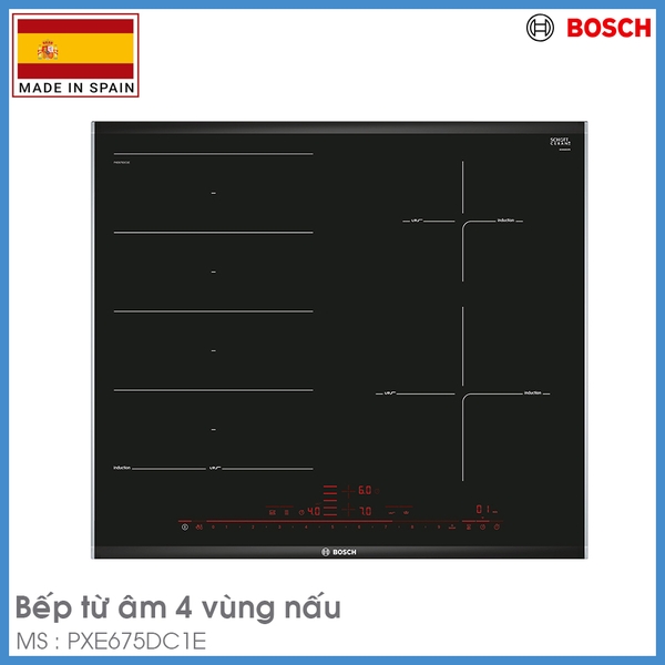 Bếp Từ Âm 4 Vùng Nấu Bosch HMH.PXE675DC1E