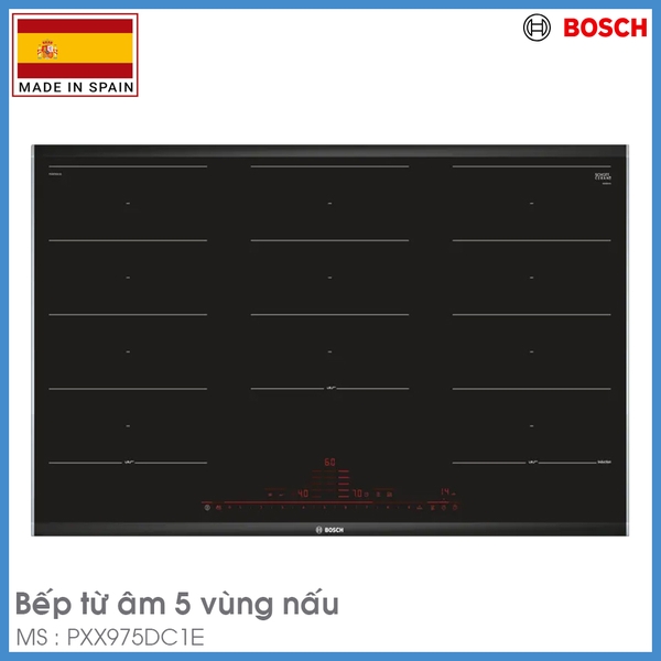 Bếp Từ Âm 5 Vùng Nấu Bosch PXX975DC1E