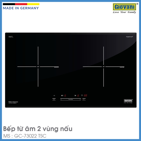 Bếp Từ 2 Vùng Nấu Lắp Âm Giovani GC-73022 TSC