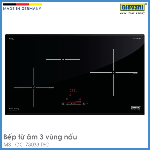 Bếp Từ 3 Vùng Nấu Lắp Âm Giovani GC-73033 TSC