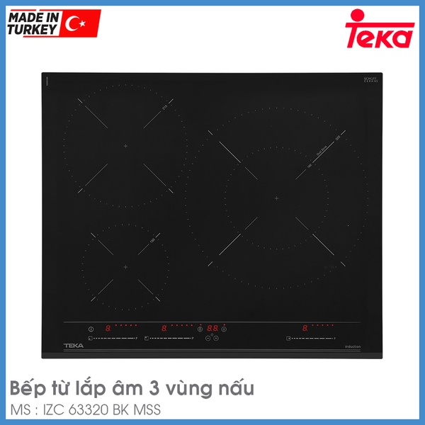 Bếp Từ 3 Vùng Nấu Lắp Âm Teka IZC 63320 BK MSS
