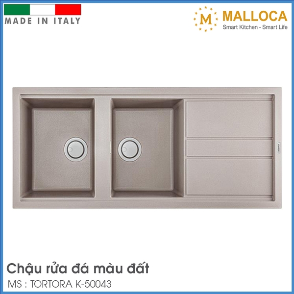 Chậu Rửa Chén Bằng Đá Malloca TORTORA K-50043