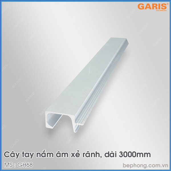 Tay Nắm Tủ Âm Xẻ Rãnh 3000mm Garis GH68