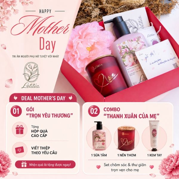 Tri ân Ngày của Mẹ cùng Letitia – Gửi trọn yêu thương qua những món quà tinh tế