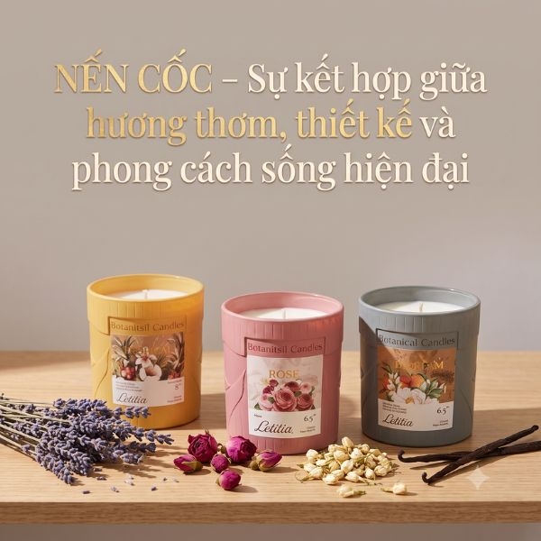 Nến cốc – Sự kết hợp giữa hương thơm, thiết kế và phong cách sống hiện đại
