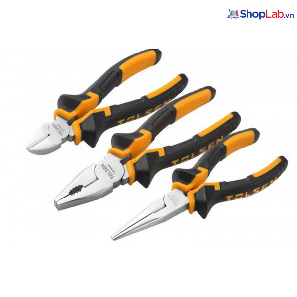 Bộ 3 kìm răng, cắt, nhọn Tolsen