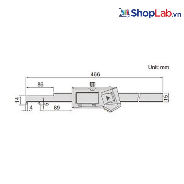 Thước kẹp điện tử đầu móc, truyền dữ liệu không dây 4-300 mm/0.16-12