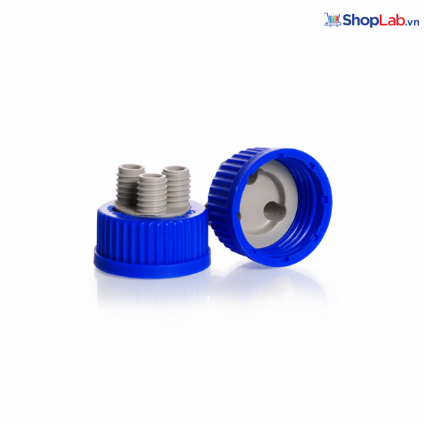 Nắp vặn GL 45 có khoan 3 cổng GL14 Duran