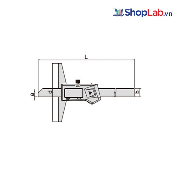 Thước đo sâu điện tử tiêu chuẩn, hàm dài 200mm, 0-1000 mm/0-40