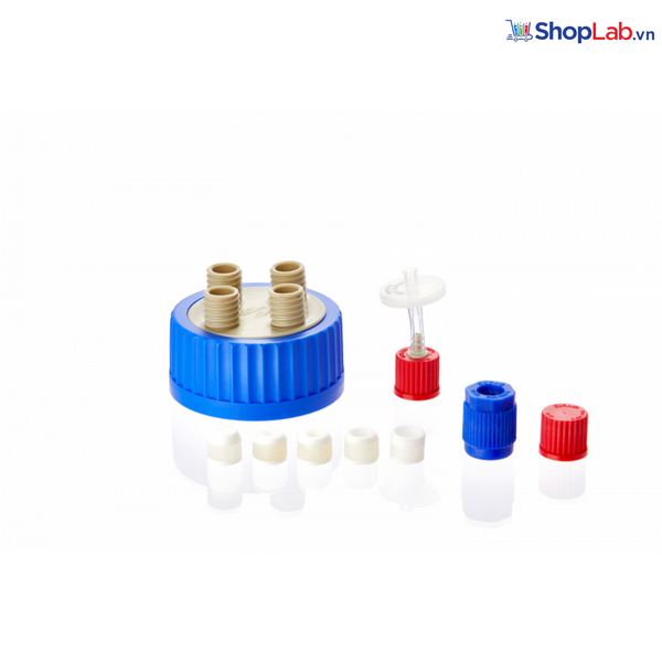 Nắp vặn xanh có lỗ GL18 cho ống nối Duran