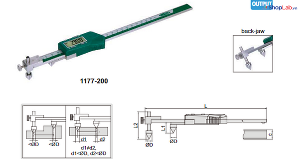 Thước kẹp điện tử không dây 1177-300WL Insize