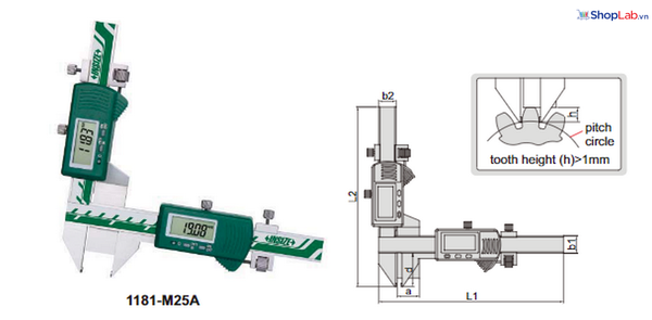 Thước kẹp điện tử 1181-M25A Insize