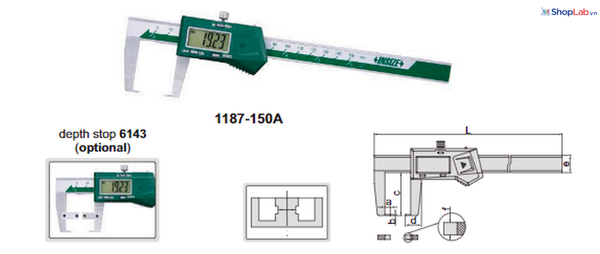 Thước kẹp điện tử không dây 1187-150AWL Insize