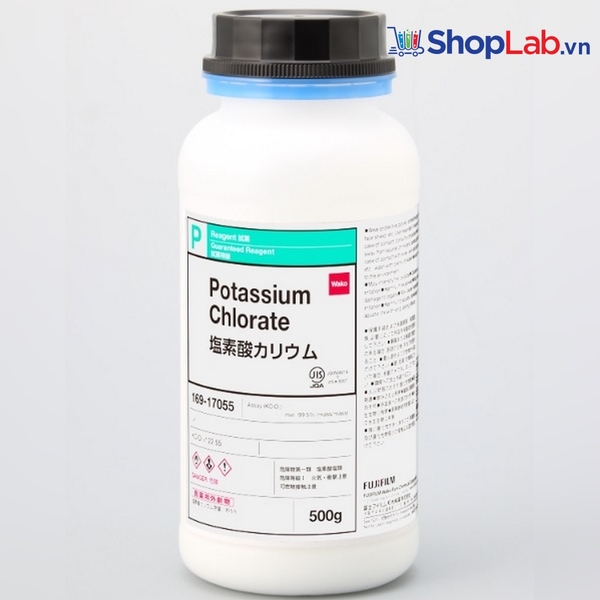 Potassium Chlorate, 500g/hộp, Wako-Nhật