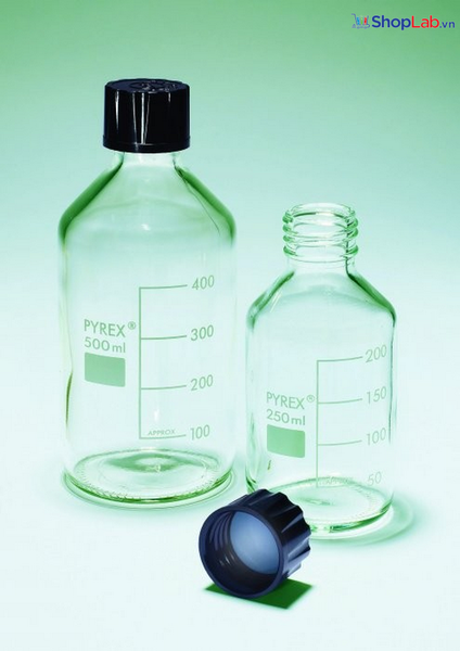 Chai thủy tinh nắp nhựa phenolic cổ 25mm, 100ml 1515/04D Scilabware