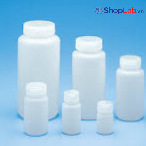 Chai nhựa HDPE 1000ml trắng miệng rộng, 04.2100 Biologix