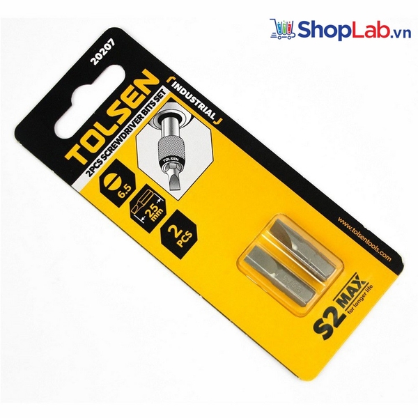 Bộ 2 đầu vít đầu trừ (-) 1.2 * 6.5 * 25mm Tolsen
