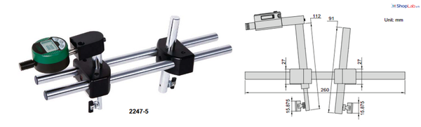 Đồng hồ đo đường kính đỉnh ren trong 2247-5 Insize
