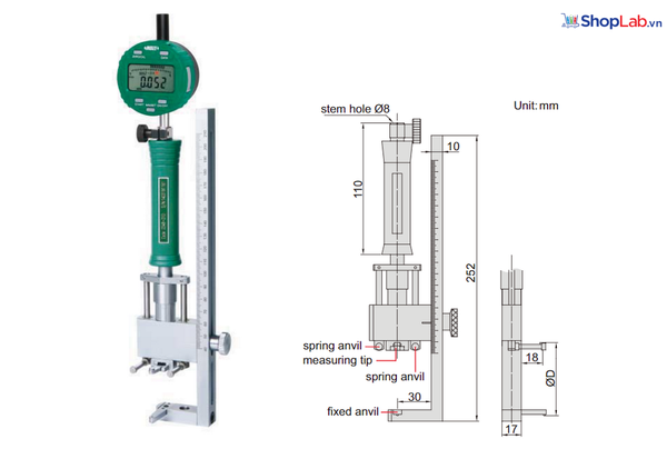 Đồng hồ đo lỗ 2348-210 Insize