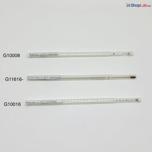 Nhiệt kế thủy ngân -10 đến +420°C dài 340mm G10132 Amarell- Đức