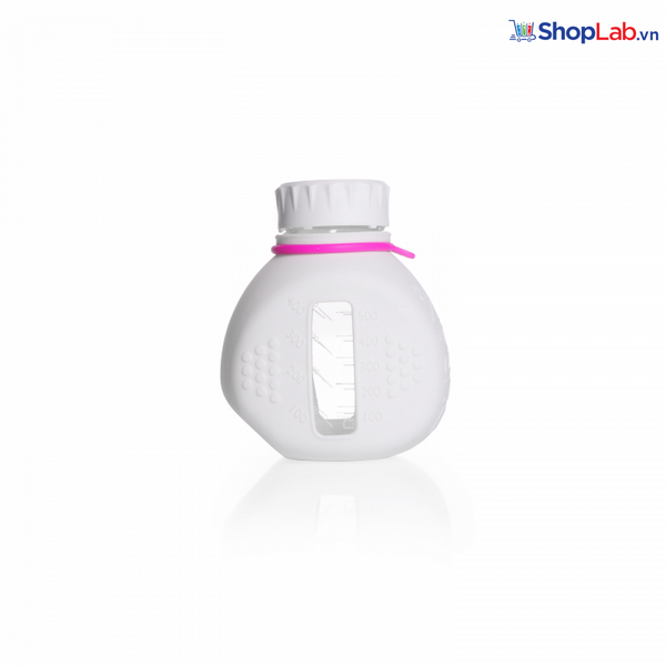 Vỏ ngoài chai TILT 500ml, bằng silicone trắng kèm 4 vòng cổ (xanh, vàng, cam hồng) Duran