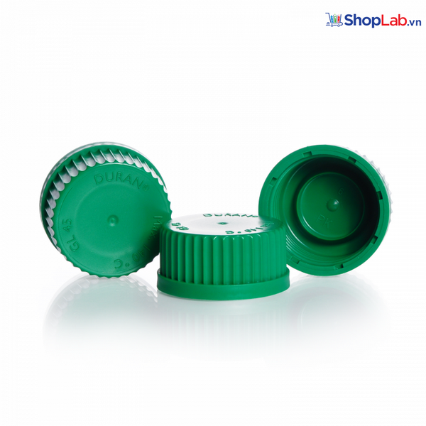 Nắp vặn xanh lá chai trung tính GL45 Duran