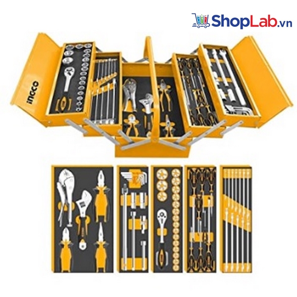 Bộ 59 món công cụ trong hộp sắt HTCS15591 Ingco