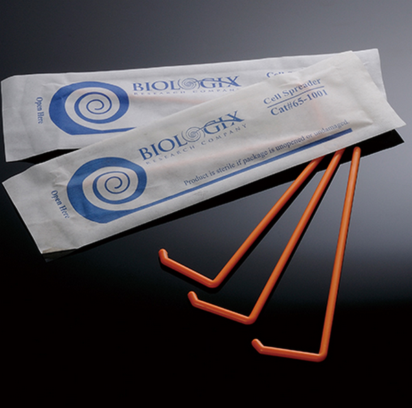 Que trang dạng L (L-shaped Spreader), Polystyrene, tiệt trùng từng cái, màu cam, Biologix