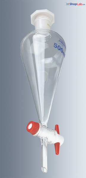 Phễu chiết nút thủy tinh 500ml Marienfeld