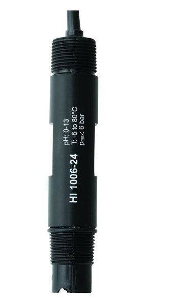 Điện cực pH đầu phẳng với mối nối bằng gốm, đầu nối DIN, cáp 15m HI1016-3815 Hanna