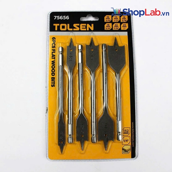 Bộ 6 mũi khoan gỗ 75656 Tolsen