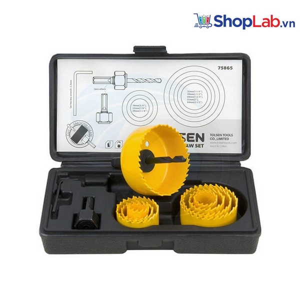 Bộ 8 vòng khoét lỗ lớn 75866 Tolsen
