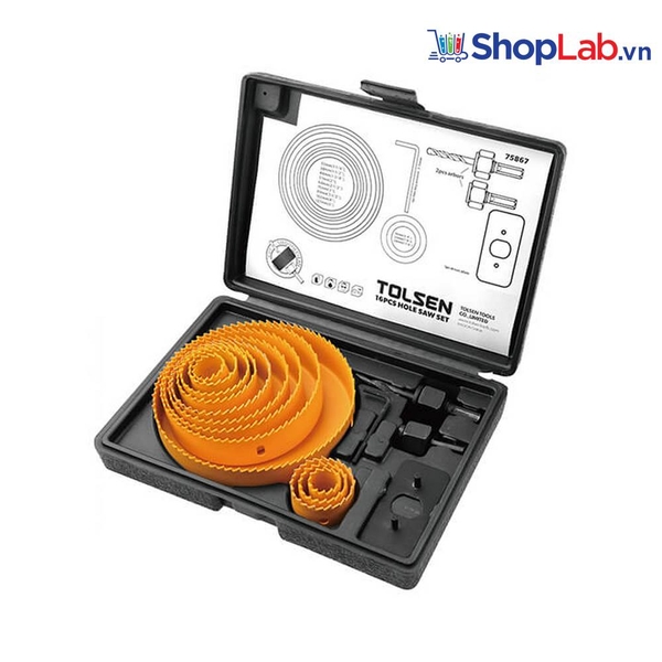 Bộ 16 vòng khoét lỗ lớn 75867 Tolsen