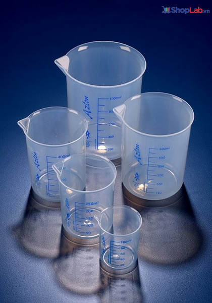 Cốc nhựa thấp thành chia vạch PP 1000ml BDC240P Scilabware